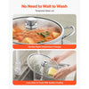 VEVOR Stainless Steel Stock Pot, 16-Quart Stainless Steel Stockpot with Glass Lid, PFOA-Free, PFAS-Free, Compatible with Gas Stoves, Induction Cooktops, Electric Stoves, for Soups, Stews, and Pasta