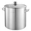 VEVOR Stainless Steel Stock Pot, 21-Quart Stainless Steel Stockpot with Glass Lid, PFOA-Free, PFAS-Free, Compatible with Gas Stoves, Induction Cooktops, Electric Stoves, for Soups, Stews, and Pasta