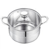 VEVOR Stainless Steel Stock Pot, 8-Quart Stainless Steel Stockpot with Glass Lid, PFOA-Free, PFAS-Free, Compatible with Gas Stoves, Induction Cooktops, Electric Stoves, for Soups, Stews, and Pasta