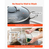 VEVOR Aluminum Stock Pot, 8-Quart Nonstick Ceramic Coated Pot with Glass Lid, PFOA-Free, PFAS-Free, Compatible with Gas Stoves, Induction Cooktops, Electric Stoves, for Soups, Stews, and Pasta