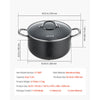 VEVOR Aluminum Stock Pot, 8-Quart Nonstick Ceramic Coated Pot with Glass Lid, PFOA-Free, PFAS-Free, Compatible with Gas Stoves, Induction Cooktops, Electric Stoves, for Soups, Stews, and Pasta