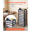 VEVOR Plastic Storage Organizer, 10-Tier Large Capacity with Organizer Top, Black Frame Only, PP Material Multifunctional Scrapbook Storage, for Office Essentials Tools Arts and Crafts Supplies