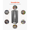 VEVOR Plastic Storage Organizer, 10-Tier Large Capacity with Organizer Top, Black Frame Only, PP Material Multifunctional Scrapbook Storage, for Office Essentials Tools Arts and Crafts Supplies