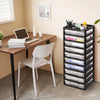 VEVOR Plastic Storage Organizer, 10-Tier Large Capacity with Organizer Top, Black Frame Only, PP Material Multifunctional Scrapbook Storage, for Office Essentials Tools Arts and Crafts Supplies