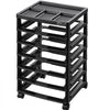 VEVOR Scrapbook Rolling Storage Cart, 6-Tier Large Capacity with Organizer Top, Black Frame with 4 Removable Wheels, PP Material Cart Only, Rolling Craft Storage for Office Arts and Crafts Supplies