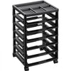 VEVOR Scrapbook Rolling Storage Cart, 6-Tier Large Capacity with Organizer Top, Black Frame with 4 Removable Wheels, PP Material Cart Only, Rolling Craft Storage for Office Arts and Crafts Supplies