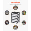 VEVOR Scrapbook Rolling Storage Cart, 6-Tier Large Capacity with Organizer Top, Black Frame with 6 Clear Cases and 4 Removable Wheels, Storage Organizer Rolling Cart for Arts and Crafts Supplies