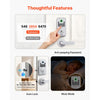 VEVOR Fingerprint Door Lock Set, Electronic Biometric Deadbolt Keyless Entry Door Lock with Handle, Pioneering Easy-Grip Design, Auto Locking, One-Time Code, Anti-Peeking Password, for Home, Silver