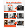 VEVOR Fingerprint Door Lock Set, Electronic Biometric Deadbolt Keyless Entry Door Lock with Handle, Pioneering Easy-Grip Design, Auto Locking, One-Time Code, Anti-Peeking Password, for Home, Silver