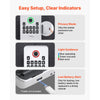 VEVOR Fingerprint Door Lock Set, Electronic Biometric Deadbolt Keyless Entry Door Lock with Handle, Pioneering Easy-Grip Design, Auto Locking, One-Time Code, Anti-Peeking Password, for Home, Silver