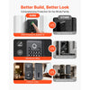 VEVOR Fingerprint Door Lock Set, Electronic Biometric Deadbolt Keyless Entry Door Lock with Handle, Pioneering Easy-Grip Design, Auto Locking, One-Time Code, Anti-Peeking Password, Matte Black