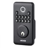 VEVOR Fingerprint Door Lock Set, Electronic Biometric Deadbolt Keyless Entry Door Lock with Handle, Pioneering Easy-Grip Design, Auto Locking, One-Time Code, Anti-Peeking Password, Matte Black