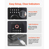 VEVOR Fingerprint Door Lock, Electronic Biometric Deadbolt with Pioneering Easy-Grip Design, Auto Locking, One-Time Code, Anti-Peeking Password, Keyless Entry Door Lock for Home Use, Matte Black