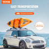 VEVOR Kayak Roof Rack, 1 Pair J-Bar, Soft Roof Rack, Top Mount Tie Down, Carrier for kayak, Surf Board, Canoe, SUP, Ski Board, Mount on Car, SUV, Truck, 1 Kayak