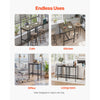 VEVOR Bar Table, Sturdy Metal Frame High Top Pub Table, Small Kitchen Dining, Cocktail Coffee Counter Bar Height Desk, Easy to Assemble, 24x24x36 in, for Living Room Party, Rustic Brown and Black
