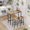 VEVOR Bar Table, Sturdy Metal Frame High Top Pub Table, Narrow Long Kitchen Dining, Cocktail Counter Bar Height Desk, Easy to Assemble,39x16x35.5 in, for Living Room Party, Rustic Brown and Black