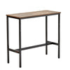 VEVOR Bar Table, Sturdy Metal Frame High Top Pub Table, Narrow Long Kitchen Dining, Cocktail Counter Bar Height Desk, Easy to Assemble,39x16x35.5 in, for Living Room Party, Rustic Brown and Black