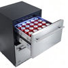 VEVOR Drawer Refrigerator, 24 in Undercounter Beverage Fridge, Large Capacity, Drink Cooler with 304 Stainless Steel Drawers, Temp Control, Powerful Compressor, for Kitchen, Office & Game Room
