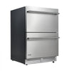 VEVOR 24" Convertible Drawer Fridge/Freezer, Undercounter Beverage Cooler, -4℉ to 64℉ Temp Range, Convertible Refrigerator/Freezer Mode, 304 Stainless Steel Drawer, Ideal for Kitchen, Bar & Garage