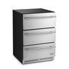 VEVOR 3-Drawer Refrigerator, 24 in Undercounter Beverage Cooler, Large Capacity Drink Fridge, 3 Separate Storage Zones, 304 Stainless Steel Drawers, Fast Cooling, for Kitchen, Game Room & Home Bar
