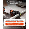 VEVOR Press Tool, 18V Electric Pipe Crimping Tool for 1/2" 3/4" 1" PEX Pipe Stainless Steel Rings, 24KN PEX Press Tool Compatible with PureFlow - with 3 VPF Jaws, 2pcs 2AH Batteries, Charger & Toolbox