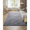 VEVOR Indoor Plush Area Rugs, 8 x 10 ft Soft Plush Carpet, Furry Shag Area Rugs for Living Room, Bedroom, Sunroom, Modern Home Decor Aesthetic, Non-Shedding, Non-Woven, Slip-Resistant, Smoke Gray