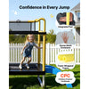 VEVOR Trampoline for Kids, Toddler Mini Trampoline, 132 lbs Capacity Indoor Outdoor Play Toys with Enclosure Net, Slide, and Ring, Easy to Assemble, Christmas Toys Birthday Gifts for Girls Boys