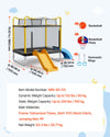 VEVOR Trampoline for Kids, Toddler Mini Trampoline, 132 lbs Capacity Indoor Outdoor Play Toys with Enclosure Net, Slide, and Ring, Easy to Assemble, Christmas Toys Birthday Gifts for Girls Boys