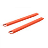 VEVOR Forklift Extensions 72 x 5.5 in, Upgrade Retaining Loop & Bottom Lock, for Forklifts and Forklift Trucks, Heavy-Duty Industrial Pallet Fork Attachments, Extended Load Handling, Orange, 1 Pair