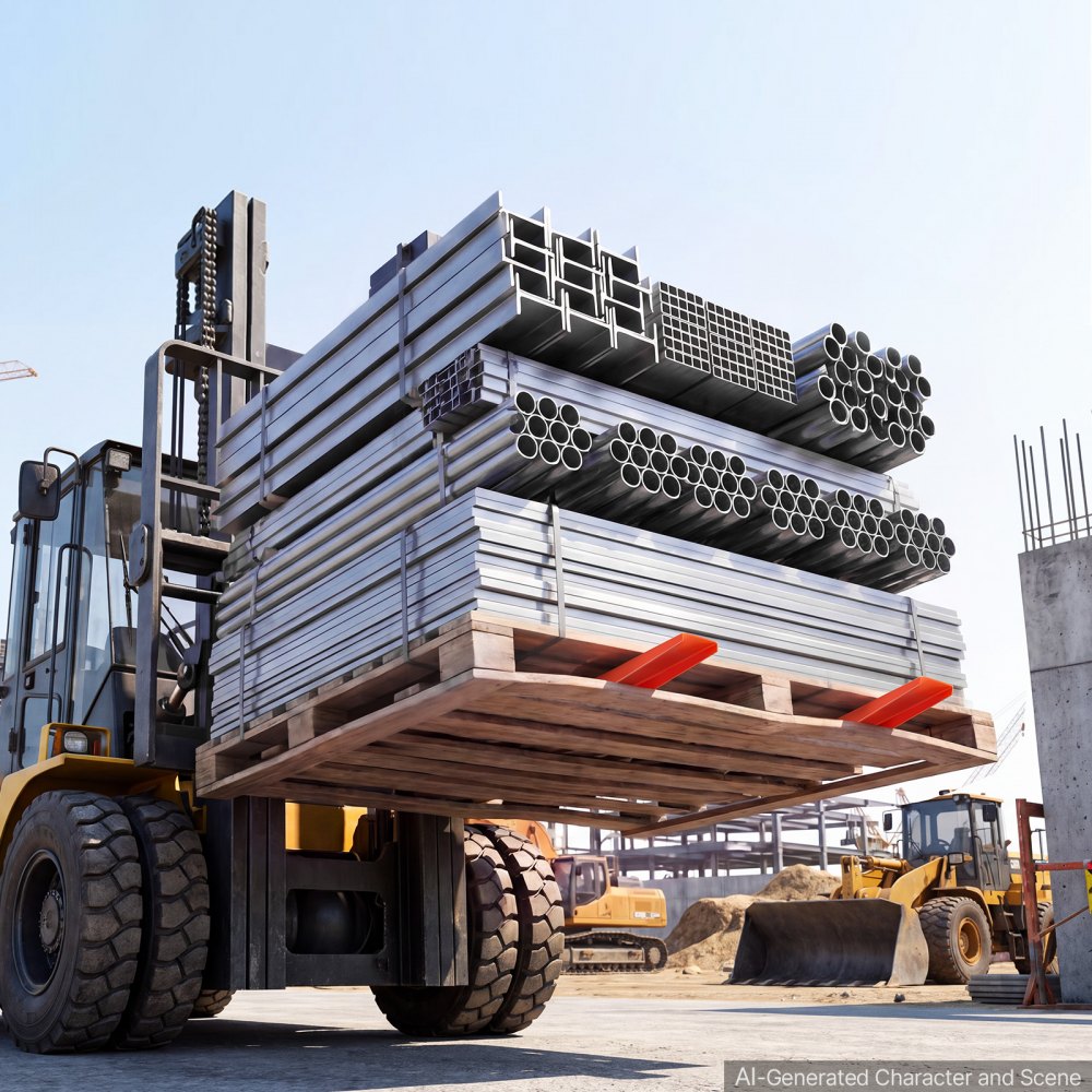 VEVOR Forklift Extensions 84 x 4.5 in, Upgrade Retaining Loop & Bottom Lock, for Forklifts and Forklift Trucks, Heavy-Duty Industrial Pallet Fork Attachments, Extended Load Handling, Orange, 1 Pair