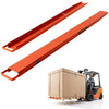 VEVOR Forklift Extensions 84 x 4.5 in, Upgrade Retaining Loop & Bottom Lock, for Forklifts and Forklift Trucks, Heavy-Duty Industrial Pallet Fork Attachments, Extended Load Handling, Orange, 1 Pair