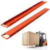 VEVOR Forklift Extensions 84 x 5.5 in, Upgrade Retaining Loop & Bottom Lock, for Forklifts and Forklift Trucks, Heavy-Duty Industrial Pallet Fork Attachments, Extended Load Handling, Orange, 1 Pair