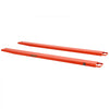 VEVOR Forklift Extensions 84 x 5.5 in, Upgrade Retaining Loop & Bottom Lock, for Forklifts and Forklift Trucks, Heavy-Duty Industrial Pallet Fork Attachments, Extended Load Handling, Orange, 1 Pair