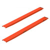 VEVOR Forklift Extensions 84 x 5.5 in, Upgrade Retaining Loop & Bottom Lock, for Forklifts and Forklift Trucks, Heavy-Duty Industrial Pallet Fork Attachments, Extended Load Handling, Orange, 1 Pair