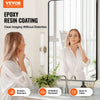 VEVOR Wall Mounted Makeup Mirror, 0.15" Thick, 30" x 40" Mirror with Aluminium Alloy Frame & Explosion-Proof Film, Scratch-Resistant Mirror with Z-Shaped Bracket, Fit for Bathroom/Bedroom/Living Room