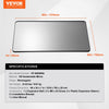 VEVOR Wall Mounted Makeup Mirror, 0.15" Thick, 30" x 48" Mirror with Aluminium Alloy Frame & Explosion-Proof Film, Scratch-Resistant Mirror with Z-Shaped Bracket, Fit for Bathroom/Bedroom/Living Room