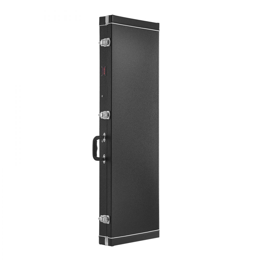 VEVOR Bass Guitar Hard Case, 48.03 in Rectangular Guitar Hard Case, With Lock Latch Keys Handle, PVC Padding Soft Lining Water-Resistant Hard Shell Guitar Cases, for 39-46.5 in Bass Guitars, Black