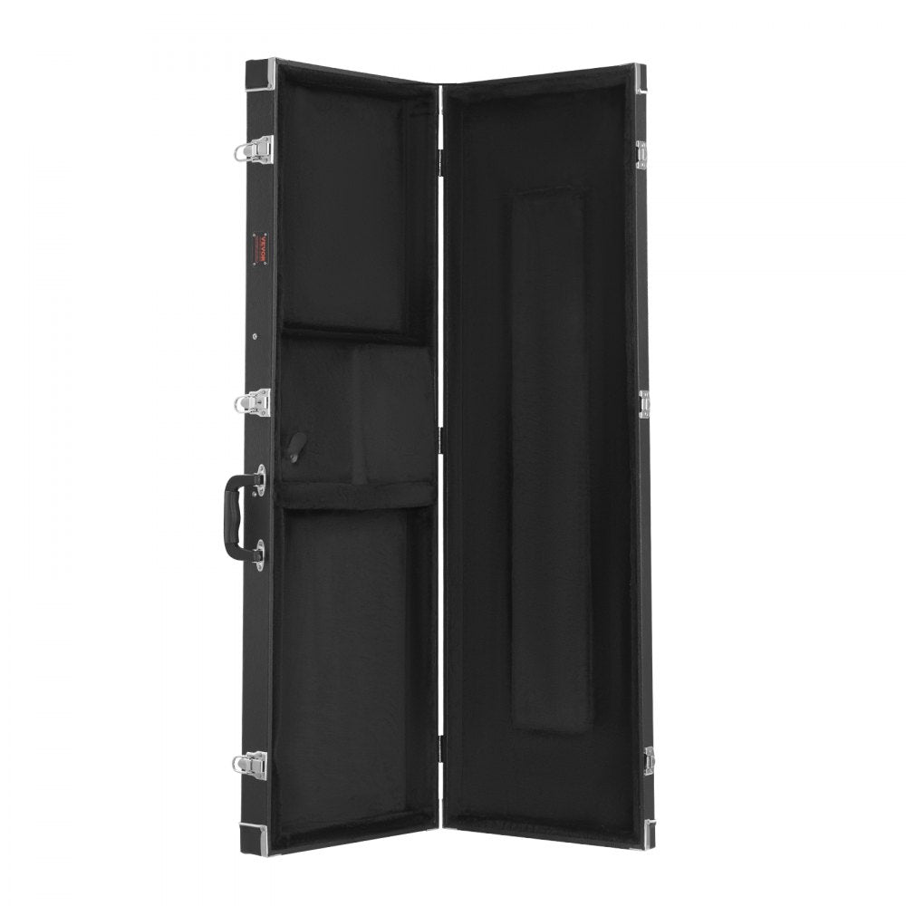 VEVOR Bass Guitar Hard Case, 48.03 in Rectangular Guitar Hard Case, With Lock Latch Keys Handle, PVC Padding Soft Lining Water-Resistant Hard Shell Guitar Cases, for 39-46.5 in Bass Guitars, Black