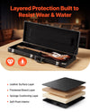 VEVOR Electric Guitar Hard Case, 41.3 Inch, Rectangle Wooden Hard-Shell Protective Carrying Case, with Lock Latch, Padding, Accessory Compartment, Key, for 39 Inch Tele/ST Electric Guitars, Black