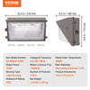 VEVOR 2PCs LED Wall Pack Lights, 100W 10800LM, 5000K Commercial Outdoor Lights Security Lighting Fixture, with Intelligent Light Sensing 180 LED beads Energy Saving for Garages Yards, IP65 Waterproof