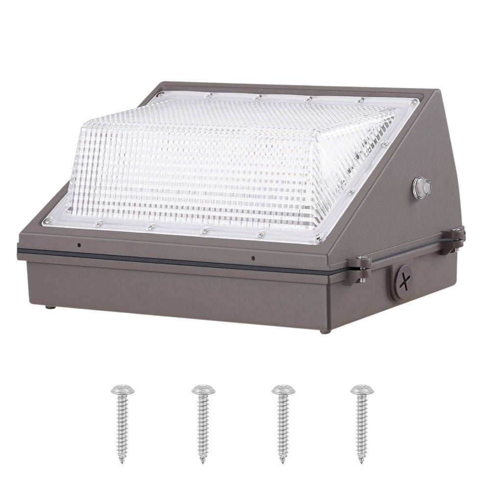 VEVOR 4PCs LED Wall Pack Lights, 100W 10800LM, 5000K Commercial Outdoor Lights Security Lighting Fixture, with Intelligent Light Sensing 180 LED beads Energy Saving for Garages Yards, IP65 Waterproof