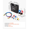 VEVOR AC Manifold Gauge Set for R134a R404A R1234yf R22 Refrigerant, 3 Way AC Gauge with 5 ft Hoses, Adapters, Quick Couplers, Can Taps for Automotive Air Conditioning Maintenance, Charging Evacuation