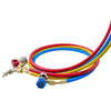 VEVOR AC Manifold Gauge Set for R134a R404A R1234yf R22 Refrigerant, 3 Way AC Gauge with 5 ft Hoses, Adapters, Quick Couplers, Can Taps for Automotive Air Conditioning Maintenance, Charging Evacuation