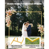 VEVOR Arch Backdrop Stand, 8 x 8 ft, Stable Structure, Easy Assembly, Square Gold Metal Arch Backdrop Stand for Wedding, Birthday Party, Graduation, Holiday Celebration, and Ceremony Decoration