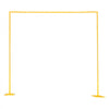 VEVOR Arch Backdrop Stand, 8 x 8 ft, Stable Structure, Easy Assembly, Square Gold Metal Arch Backdrop Stand for Wedding, Birthday Party, Graduation, Holiday Celebration, and Ceremony Decoration