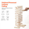 VEVOR Tumbling Timber Toy, 60 Blocks Giant Tumble Tower Blocks Game, Pine Wood Tumbling Tower Game with Storage Crate and Scoreboard, Wooden Stacking Game, Tumble Tower Family Games for Indoor/Outdoor