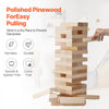 VEVOR Tumbling Timber Toy, 60 Blocks Giant Tumble Tower Blocks Game, Pine Wood Tumbling Tower Game with Carry Bag and Scoreboard, Wooden Stacking Game, Tumble Tower Family Games for Indoor/Outdoor