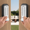 VEVOR Mechanical Keyless Entry Door Lock, 14 Key Mechanical Door Lock, Mechanical Keypad Door Lock with Adjustable Thumb Knob, Single-Side Zinc Alloy Waterproof Keyless Gate Lock, for Home Office