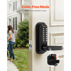VEVOR Mechanical Keyless Entry Door Lock, 2.0 Code Upgrade, 4-7 Digits Code, Single-Sided Push Button Combination Keypad Door Lock with Handle, Auto Locking, for Indoor or Outdoor, Oil-Rubbed Bronze