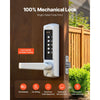 VEVOR Mechanical Keyless Entry Door Lock, 2.0 Code Upgrade, 5 Digits Code, Single-Sided Push Button Combination Keypad Door Lock with Handle, Auto Locking, for Garden Gates, Indoor or Outdoor, Silver